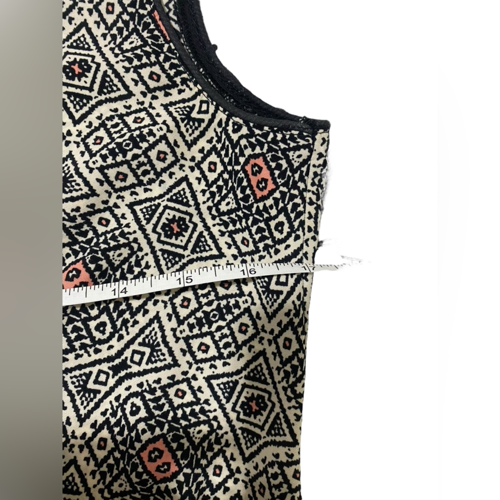 Daphna Levinson Geometric Flower Woman’s Sleeveless Mini Dress Black and Pink - Picture 12 of 12